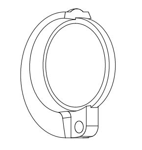 Plastic aspheric lens moulded flange