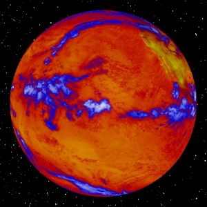 a heat map of planet earth taken from a satellite