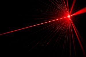 a red laser beam