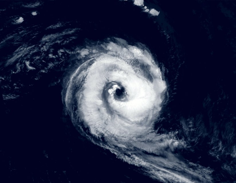 a satellite view of a hurricane