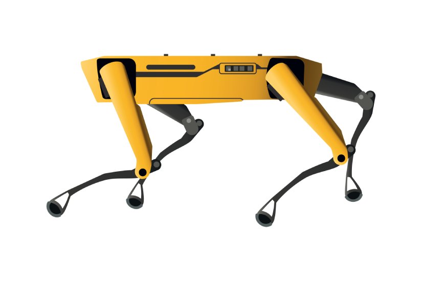 a four-legged yellow robot
