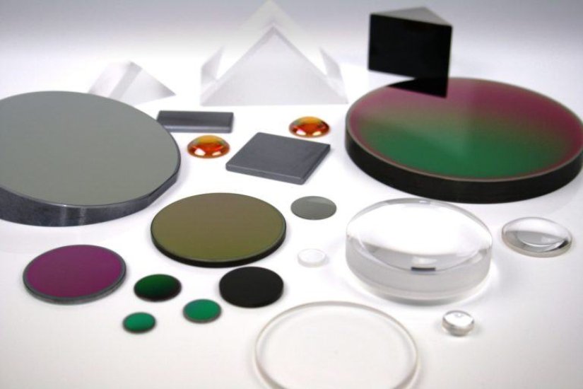 a selection of optical components made by Knight Optical